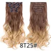 Syntetiskt hårklämma i hårstrån Förlängningsklämmor för kvinnor 6st Set Fake Hairpiece Wholesale in Bulk Clips de Extension de Cabello Para Mujeres