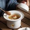 Miski Kreatywna ceramiczna miska z zupą serwującą płyty izolacyjne z pokrywkami