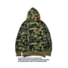 HOT a Bathing Ape 1ST MENS CAMO COLLEGE PULLOVER FELPA CON CAPPUCCIO BLU TAGLIA M L XL XXL