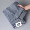 Designer dżinsy dla mężczyzn luksusowe edycja cienkie elastyczne szczupłe markę umytą stare długie dżinsowe spodnie