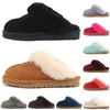 Designer Fofo Chinelo Austrália Chinelos Plataforma Tasman Chinelos Pele Castanha Shearling Shearling Tazz New Mules Mulheres Homens Ultra Mini Botas Plataforma