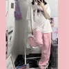 Dresses Y2k Baggy Pink Jeans Women Kawaii Korean Fashion Oversize Low Rise Wide Leg Denim Pants Streetwear Loose Trousers Alt