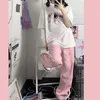 Jurken Y2k Baggy Roze Jeans Vrouwen Kawaii Koreaanse Mode Oversize Laagbouw Wijde Pijpen Denim Broek Streetwear Losse Broek Alt