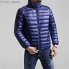 Parkas masculinos de marca de moda inverno masculino casacos de penas masculinos casuais grossos quentes cor sólida jaquetas masculinos finos ajuste casacos 201218 Z230727