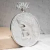 Pendentif Hip Hop Iced Out Big Circle Moissanite Sterling Silver Diamond Charm Collier pendentif personnalisé
