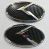 7pcs 3D black carbon K Emblem sticker for KIA new Forte YD K3 2014-2015 car emblems284P