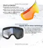 Gogle narciarskie podwójna warstwa magnetyczna soczewki narciarskie anty mgły UV400 Snowboard Mężczyźni Kobiety okulary okulary 230726