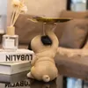 Rideaux rangement créatif Statue Miniature décoration de bureau à domicile rangement de bureau organiser carlin boîte de rangement cadeau pour enfants