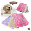 Chenils Stylos Pet Couverture Empreintes De Patte Couvertures Pour Hamster Chat Et Chien Doux Chaud Polaire Tapis Lit Er Drop Livraison Maison Jardin Fournitures Dh7A3