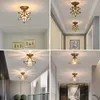 Ceiling Lights European Style Copper Aisle Light Corridor American Simple Porch Entrance Hall Balcony Lamp Cloakroom Small Lighti