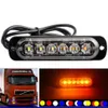 4pcs 12-24V Truck Car 6 LED Flash Strobe Emergency Warning Light Flashing Lights For Car Vehicle Motorcycle150P