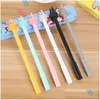 Gel Pens Wholesale Stationery Cute Totoro Gel-Ink Pen Signature Escolar Papelaria School Office Writing Supply Students Gift1 Drop D Dhixc