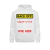 Hoodies voor heren Lange mouw Back Off I Have A Crazy Sister Hoodie Heren Dames Brother Pullover Cool Fashion Sportswears