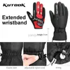 Ski Gloves KUTOOK Thermal Winter Skiing Gloves Waterproof Windproof Glove Fist Protection Ski Snowboard for Men Women MTB Snowmobile Gloves HKD230727