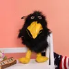 Puppets Super Cute Crow Hand Puppet Plush Toy Baby Birthday Gift Storytelling Props 230726