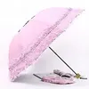 Paraplyer spetsar kvinnor regn paraply sun paraguas mujer svart parasol vikande prinsessan vakta chuva invertido uv skydd dekoration 230627