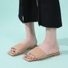 Sandaler Kvinnor Temperament Sidlippers TATEDE DESIGN CHARM OPENT-TOE SET FOT VIEKKA Strand Flat Sandaler Casual Flip Flops Woman Shoes 230726