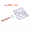 BBQ Tools Accessories Foldable BBQ Grilling Basket Stainless Steel Nonstick Barbecue Grill Basket Tools Grill Mesh for Fish Steak Vegetable Holder 230726