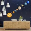 Sculptures 9 pièces/ensemble 9 planète système solaire bâton mural Fluorescent l'univers planète galaxie chambre d'enfants chambre lumineuse autocollants muraux