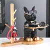 Dekorativa föremål Figurer Harts Dog Statue Room Decor Piggy Bank Storage Tray French Bulldog Sculpture Animal Figurine For Home Desk Decoration 230727