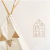 Banner Flags INS Nordic Wooden Triangle Flag Wall Hanging Garland Baby Birthday Party Bunting Banner Kids Room Nursery Decor Po Props 230727