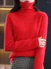 Women's Sweaters Wool Knitted Woman's Spring Autumn Female Pullover Long Sleeve Turtleneck Jumper Elegant Blouse Tops Clothes Shirt