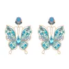 Crystal Rhinestone Butterfly Drop Earrings Designs For Women Crystal Luxury Zircon Earring