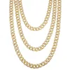 Hip Hop Iced Out Chains Men s Miami Long Heavy Gold Plated Cuban Link Necklace For Mens Fashion Rapper Jewelry Party Gift269b