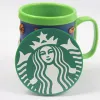 20st Silicone Coasters Starbucks Cup Mats Sea Maid Cafe Coaster 85*85*3mm Antiskid Coasters; Starbucks Cups Pads On Sales LL