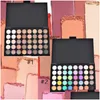 Autres articles de beauté de santé Popfeel 40 couleurs Palette de fard à paupières mat Étanche Shimmer Pro Eyes Face Party Maquillage Femmes Cadeau Maquill Dhf81