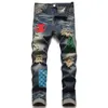 20SS Мужские дизайнерские джинсы Женские джинсы Мужчины. Живопитые байкерские мотоциклетные джинсовые ткани для мужчин высококачественных брюк моды Жан Мужские.