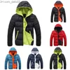 Męskie Down Parkas Winte Warm Doudoune Homme Modish Strata Płaszcz Solidna kurtka Down Men Men Casual Zippe Parkha Pluma Hombre Hooded Canada Kurtka Z230727