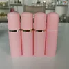 30PS 60 ml Pink Plastic Foam Pump Refillable Tomt Cosmetic Bottle Lashes Cleanser Soap Dispenser Shampoo Bottle With Golden271m