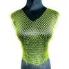 Débardeurs pour femmes TAWAS Strass Sexy Mesh Tank Tops Summer Hollow Out Backless See Through Fishnet Top pour les femmes Night Club Beach Party