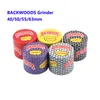 Backwoods Tobaksslipare stor diameter 40/50/55/63mm rökverktyg 4 lager honungskaka mönster kryddor örtkvarnkruck manual skivare