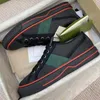 Mode Tennis 1977 Casual Shoes Luxurys Designers Mens Shoe Italy Green and Red Web Stripe Rubber Sole Stretch Cotton Low Top Men Sneakers 36-44