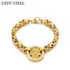 Bangle 316L Stainless Steel Chain Bracelet High Quality Cubic Zirconia Hamsa Charm Bracelets Ladies Jewelry Gift 230726