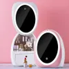 LED Light Desktop Organizer HD Mirror Makeup Organizer Drawer Typ Creative Cosmetic Storage Box Protable Beauty Box Z1123274W