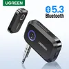 Adaptateur récepteur de voiture Bluetooth Ugreen, prises Aux 3.5mm pour haut-parleurs de voiture, récepteur de musique Audio, adaptateur Bluetooth 5.3 mains libres