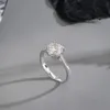 2023 europeu e americano novo anel de corte de flor de gelo anel de diamante de casamento feminino s925 prata esterlina luz luxo alto carbono anel de diamante