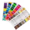 Dubbla tips 100 färger Fina borstmarkör Baserat bläck Akvarell Paintbrush Sketch Art Marker Pen för manga Drawing School Supplies 211225G