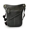 Waist Bags Real Leather Men Multifunction Design Casual Sling Shoulder Messenger Bag Fashion Travel Waist Belt Pack Drop Leg Bag 211-3-g 230727