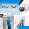 Smart Home Security System Outdoor Tuya Solar Powered Surveillance Camera Wireless P Dome Cam Ptz Cctv Ip Wifi 4G Cameras 3 Million Dhh20