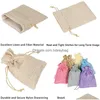 Storage Bags Dstring Bag Natural Burlap Reusable Packaging Pocket Baby Showers Birthday Festival Gift Jewerly Pouch Drop Delivery Home Otwqx