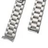 Silver rostfritt stål Watchbands Armband 18mm 20mm 22mm Solid Metal Watch Band Men Strap Accessories5731454