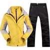 Andere Sportartikel Outdoor-Jacke, Hosenanzug, Wandern, Camping, Klettern, wasserdicht, winddicht, thermisch verdickter Mantel und Hose, Winter-Damen-Ski-Set 230726