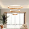 Lustres Style Japonais Cercle Bois LED Gradation Lumières Salon Rétro Nordique Moderne Restaurant Pendentif Lampes Luminaires