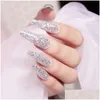 Vernis à Ongles 15Ml Uv/Led Poly Glitter Extension Gel Tout Pour Manucure Ongles Art Design Semi Permanent Vernis Base Drop Delivery Health Dhixa