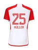 Bayern 23 24 25 Kane Soccer Jersey 2024 2025 Maillot Munchen Camisa de fútbol Kit Kits Home Away Third De Ligt Musiala Mane Sane Coman Munich Muller Davies Plus Tamaño 4xl