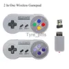 Contrôleurs de jeu Joysticks Manettes de jeu sans fil 2.4GHZ Joypad Joystick Controller pour SNES Super Nintend Classic MINI Console Accessoires à distance x0727